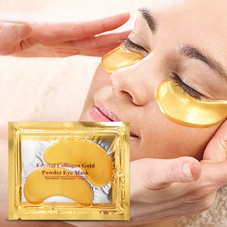 (2 সেট) Crystal Gold Powder Eye Mask-চোখের নিচের কালো দাগ আর ক্লান্তি দূর করে।😍