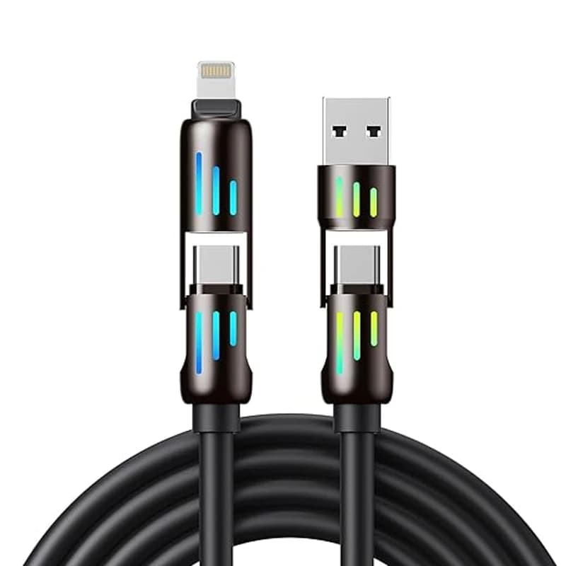 4-in-1 USB 240W Fast Charging Cable - Length 1 Meter